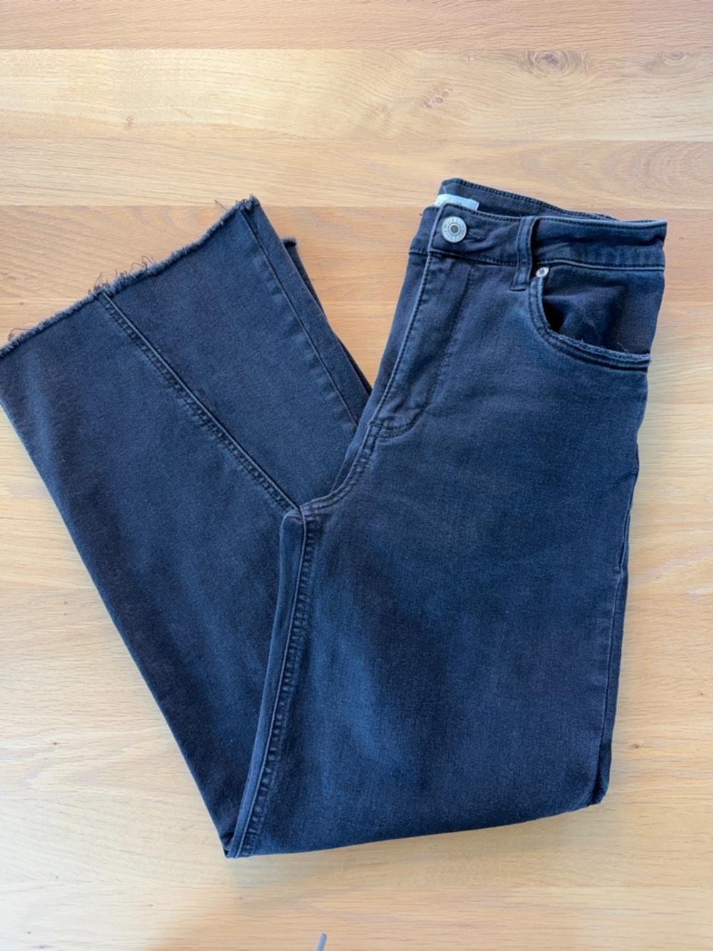 STS Blue Women's Black Jeans with Raw Hem